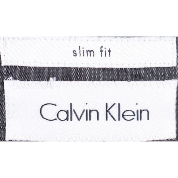 Calvin Klein SLIM Fit 42L Gray Sport Coat Suit Blazer Jacket Solid Sz Two Button - Picture 11 of 14